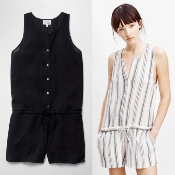 Aritzia Wilfred Free Ellie Romper in Black - NEW - Size Large - Picture 1 of 10